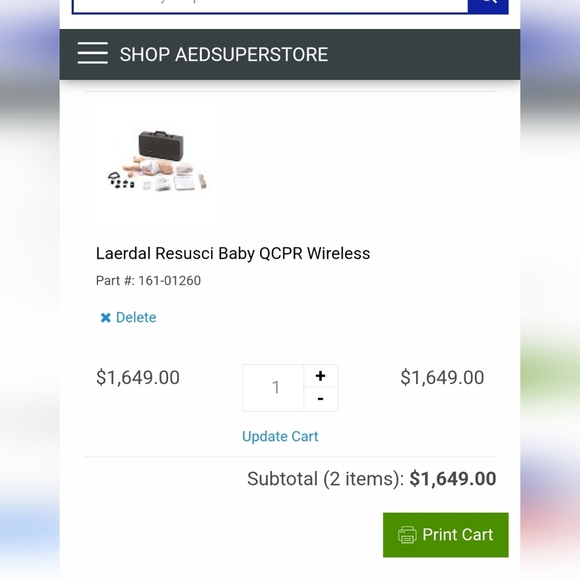 Resusci Baby QCPR by Laerdal Medical. Excellent Used Condition Manikin CPR - Picture 7 of 16